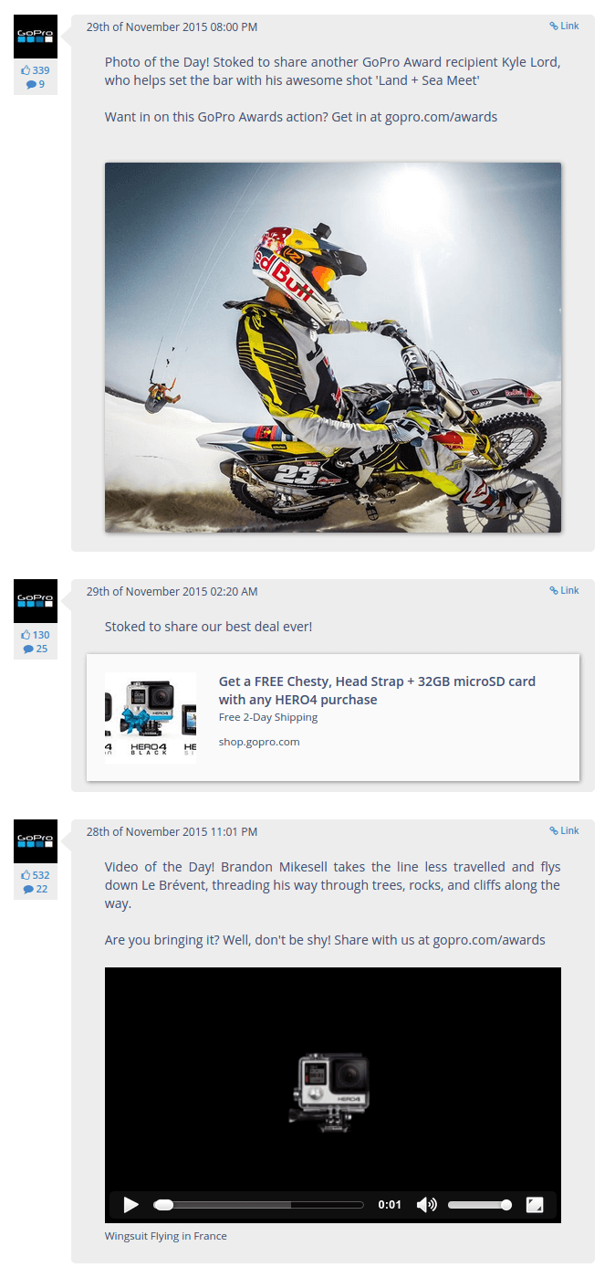 Example Social Stream ("default" theme)