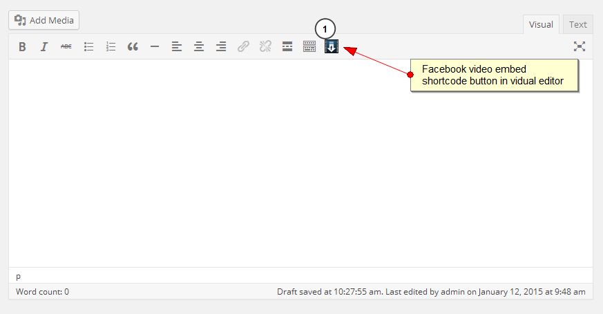 Icon will show on Viusal editor of post/page.
