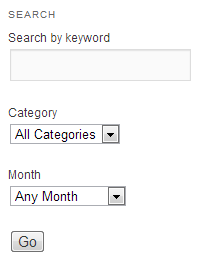 A faceted search form in action