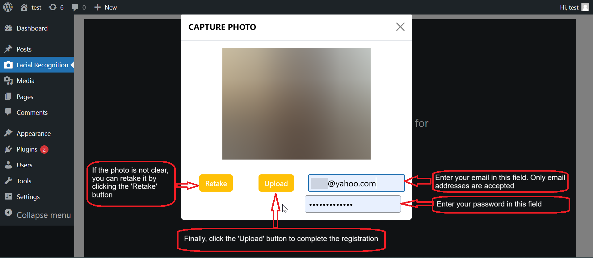 **Security Settings:** Plugin settings page for administrators.
