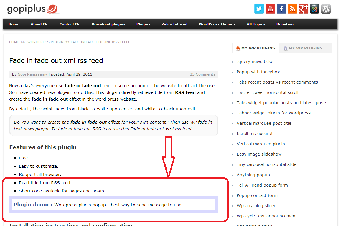 Front Page. http://www.gopiplus.com/work/2011/04/29/wordpress-plugin-fade-in-fade-out-xml-rss-feed/