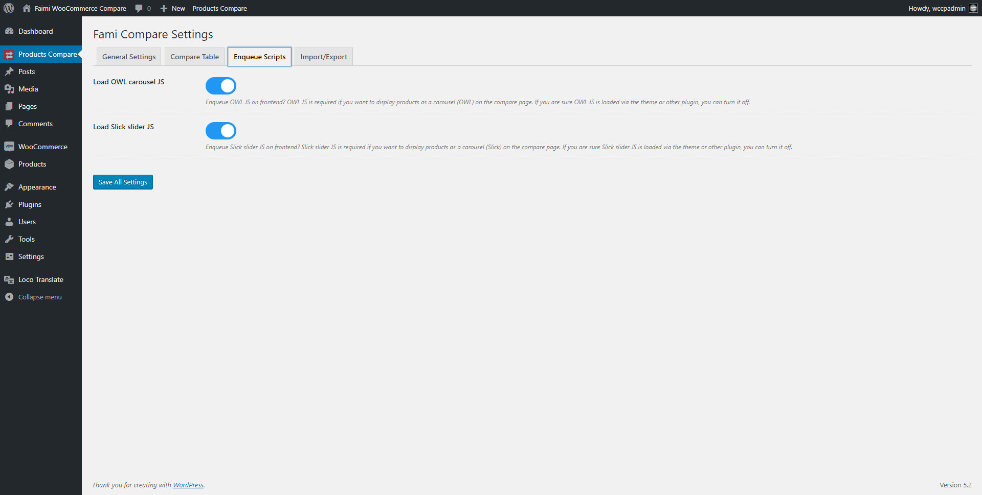 Enable/Disable scripts