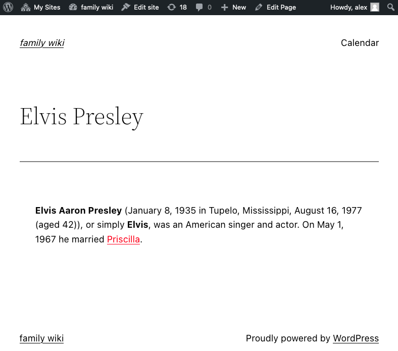 A person page with a missing wiki page.