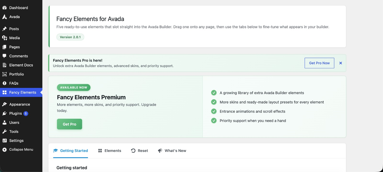 screenshot-2.png describes how to add the fancy-element-avada