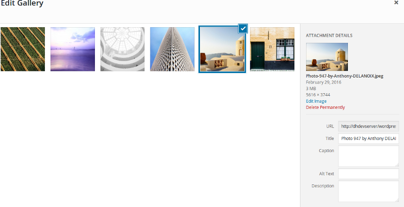 Change details of several images