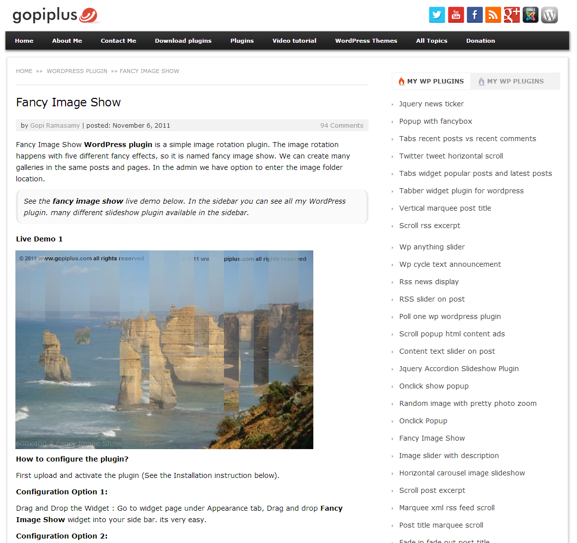Front Screen. http://www.gopiplus.com/work/2011/11/06/fancy-image-show-wordpress-plugin/