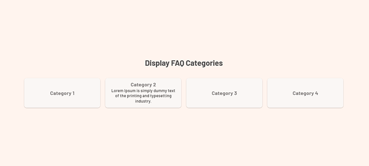 Display FAQ Categories