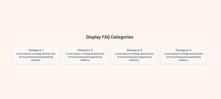 Display FAQ Categories With Description Text