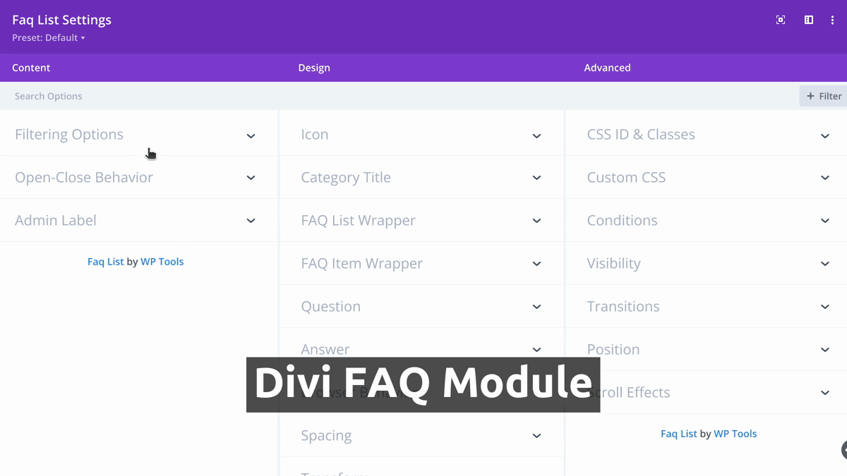 Page Builder Tools - Divi FAQ Module, FAQ List Block & Shortcode