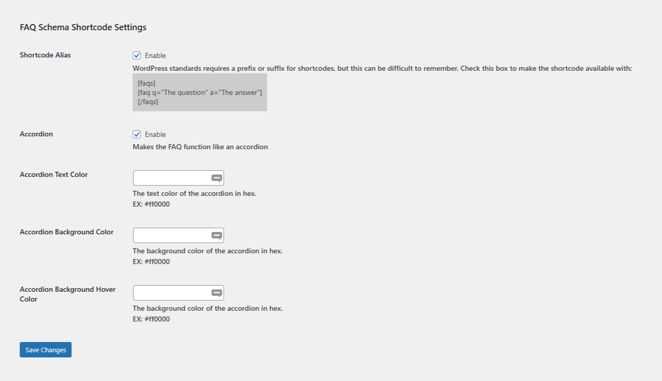 Plugin Settings