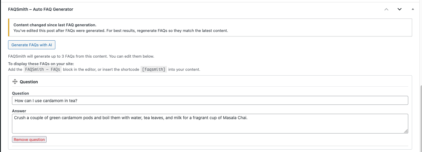 AI FAQ Generator Meta Box