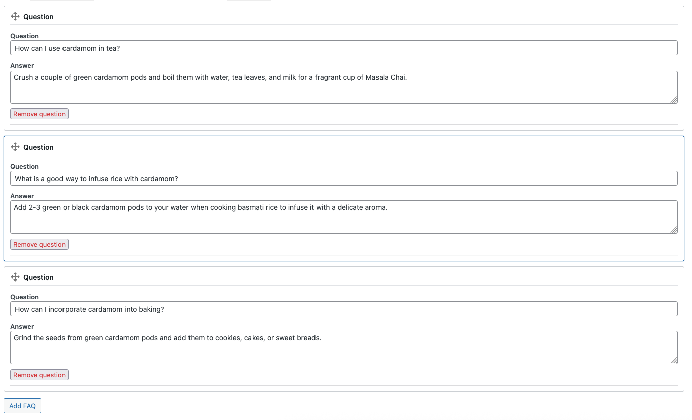 Drag-and-Drop FAQ Editor