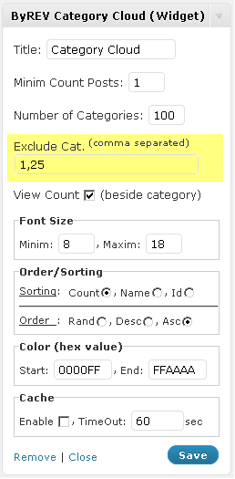 Screenshot Widget Config