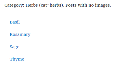 Screenshot 3. A list of posts with no attached images.