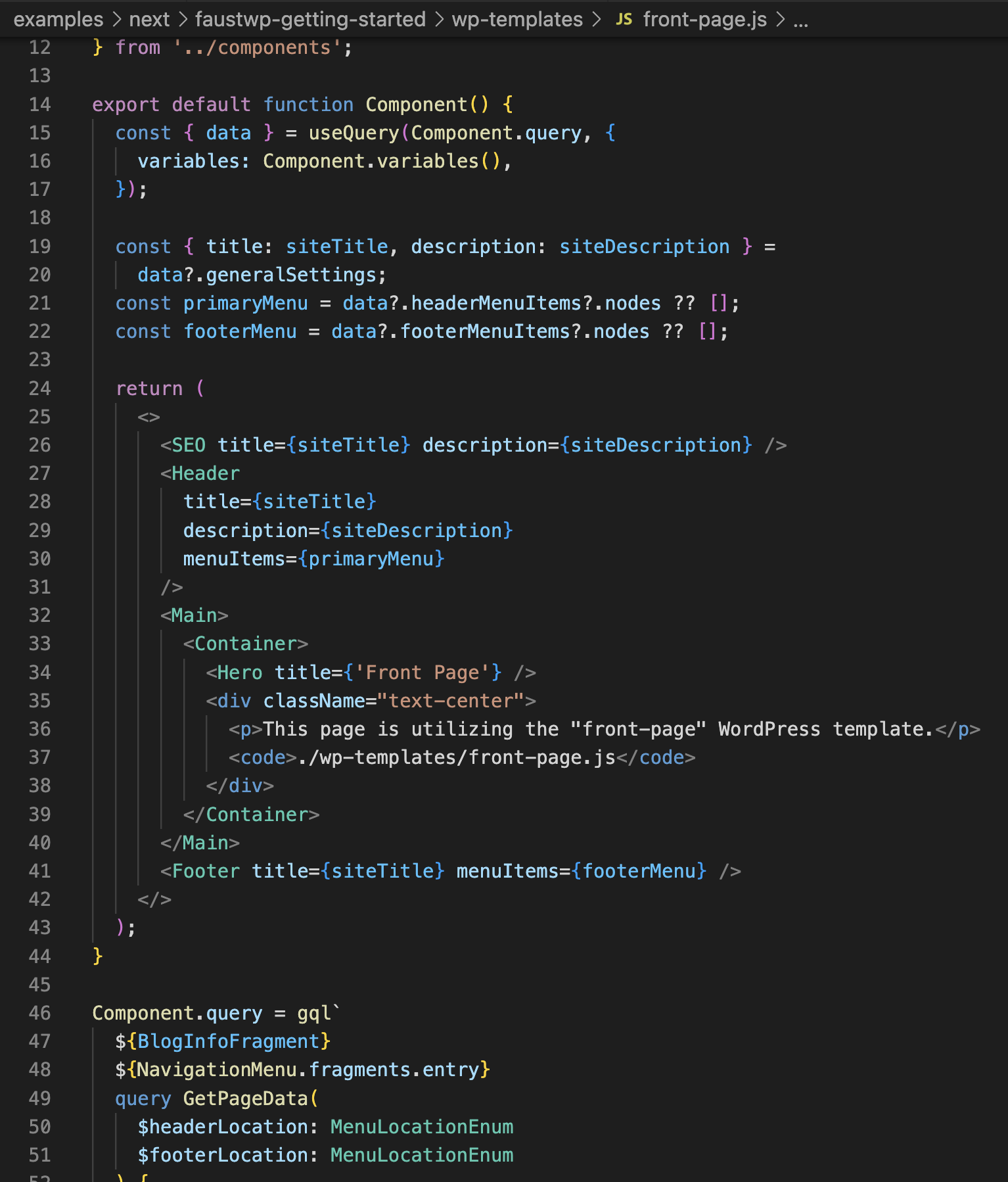 A code snippet