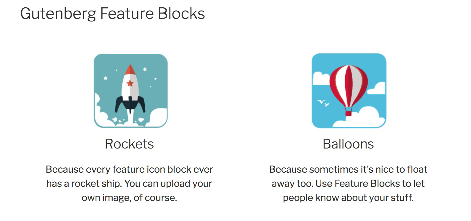 This is what a Feature Block looks like