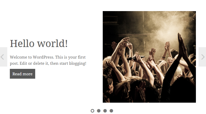 Slider theme "Simple" - slide with image