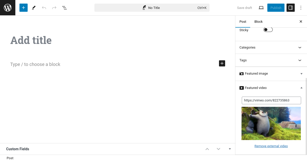 Settings → Slider