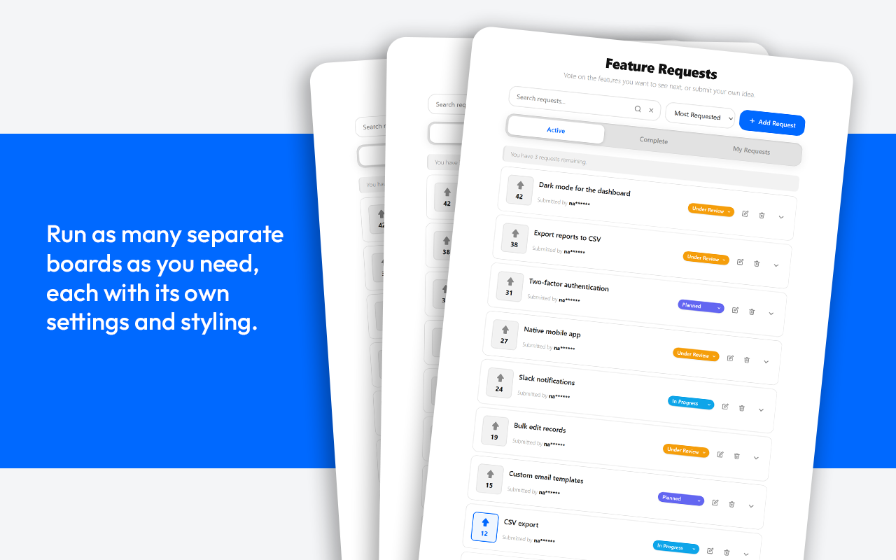 Submitting a new request, with duplicate detection.