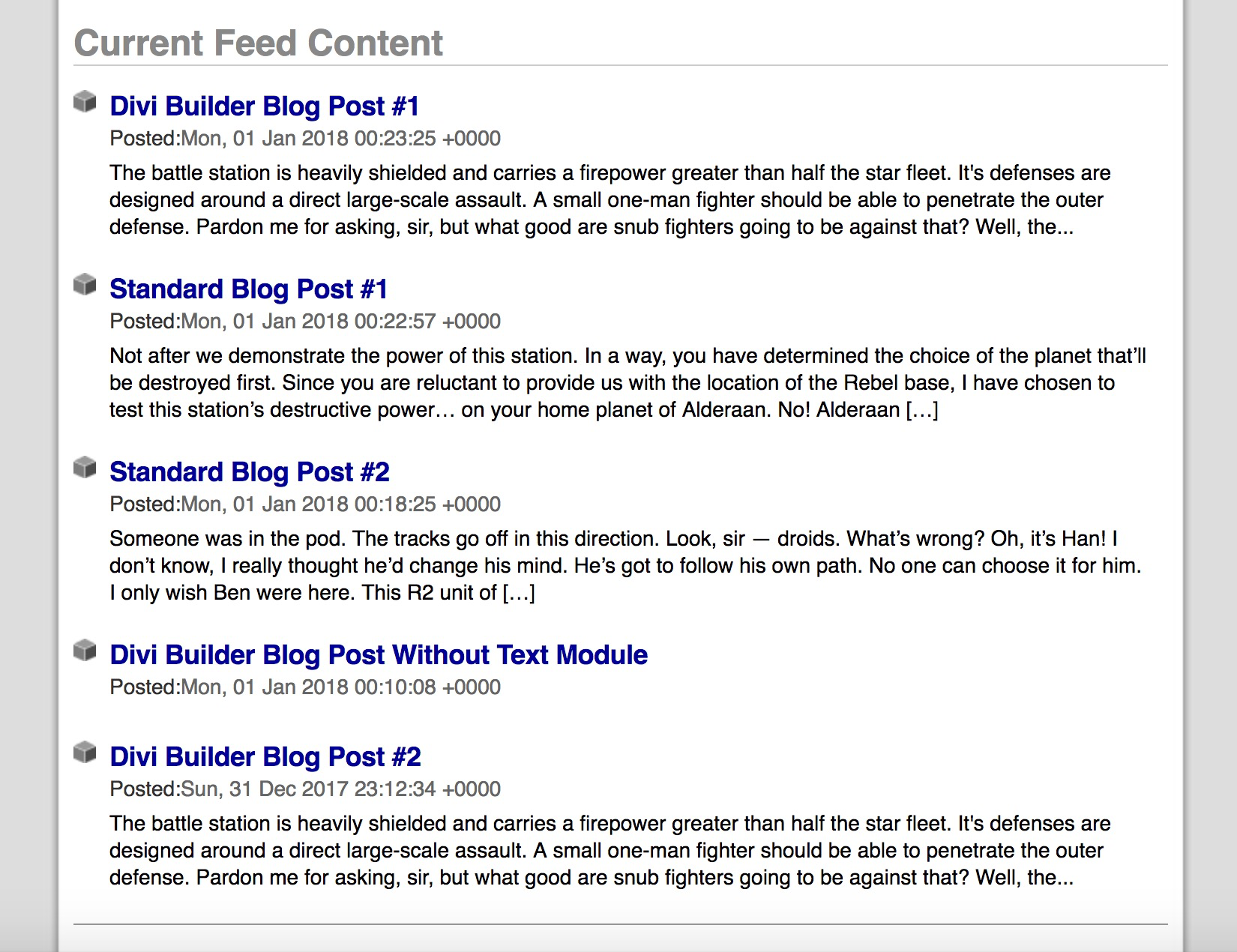 Sample RSS Feed Using This Plugin