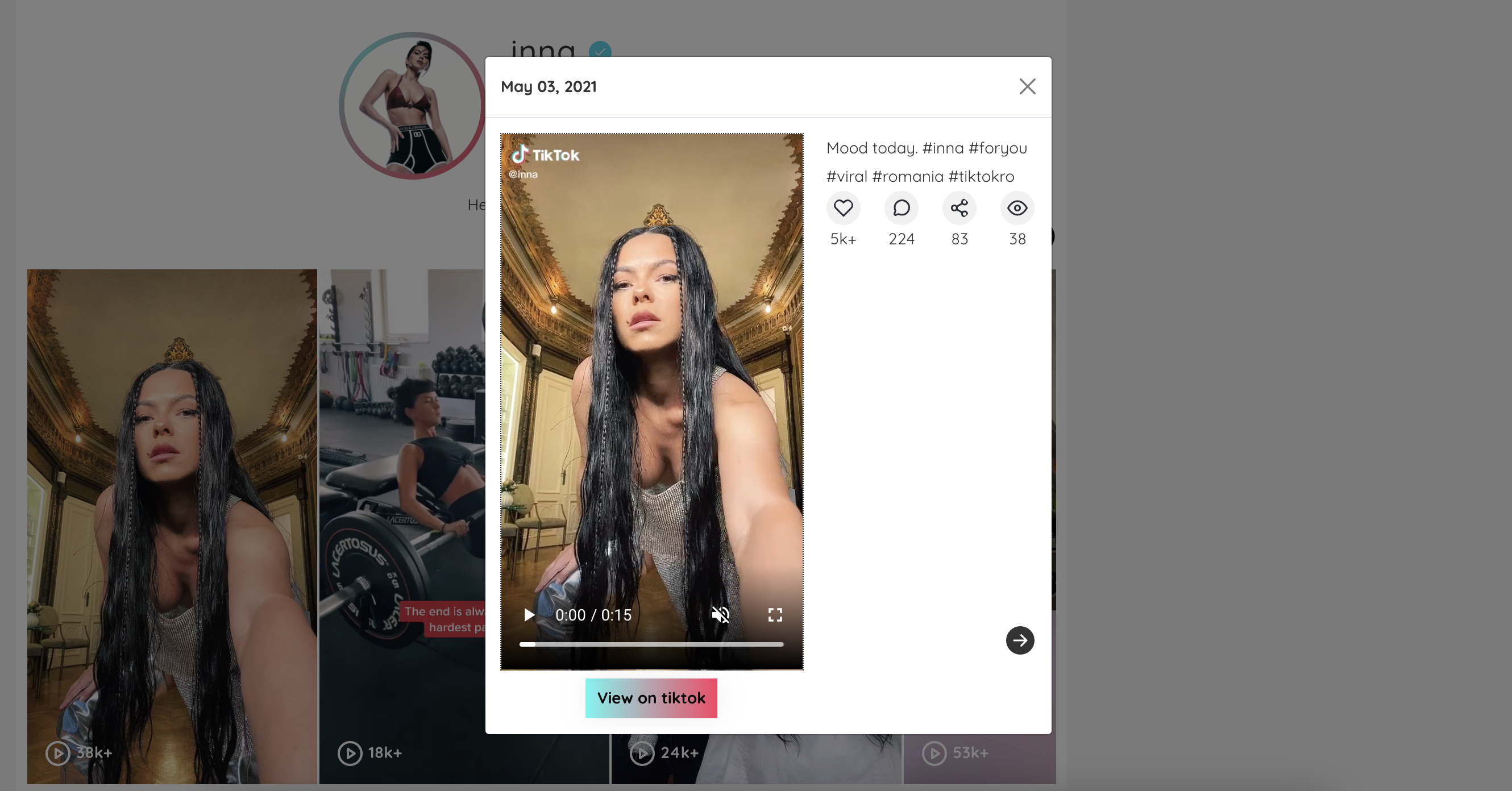 Tik Tok Feed / Video Popup
