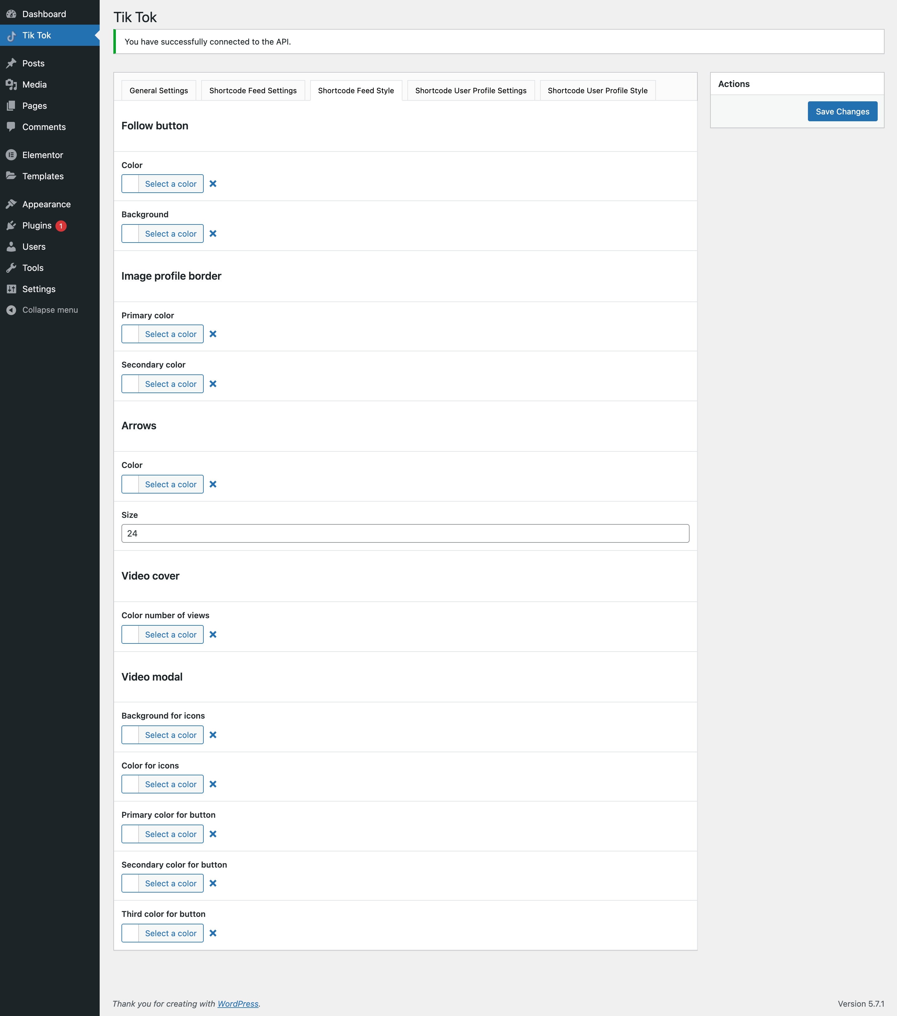 Tik Tok Feed / Shortcode feed style