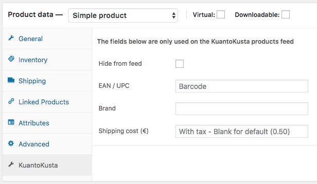 Product level settings