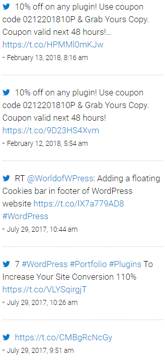 Twitter Feeds with Carousel View: GS Twitter Feeds