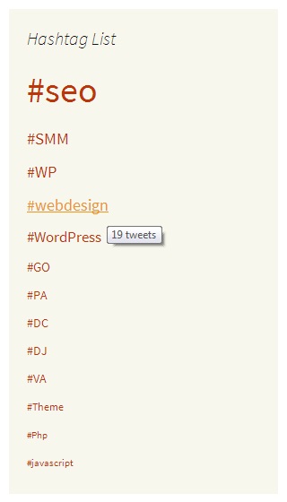 ***Hashtag List***