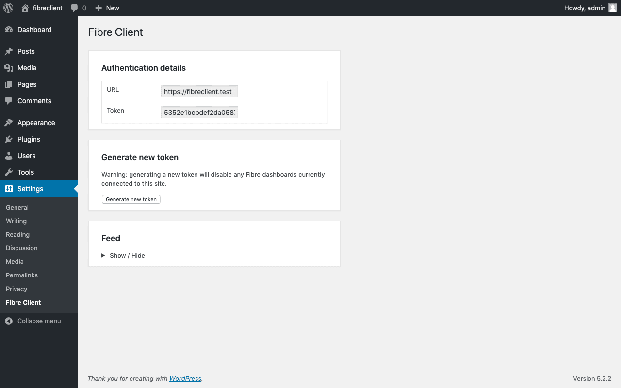 Fibre overview page