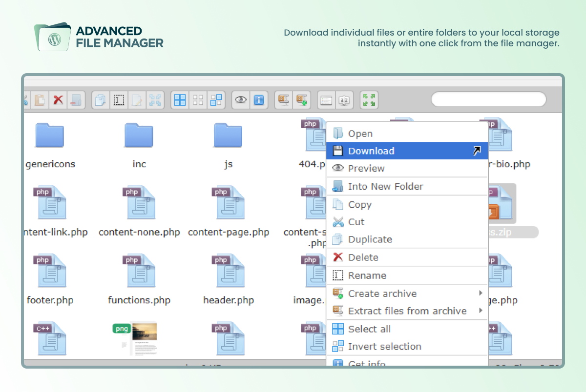 Multiple Languages for File Manager