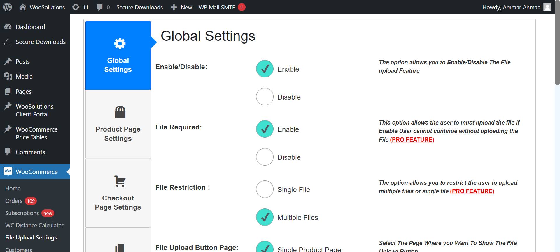 Global Settings