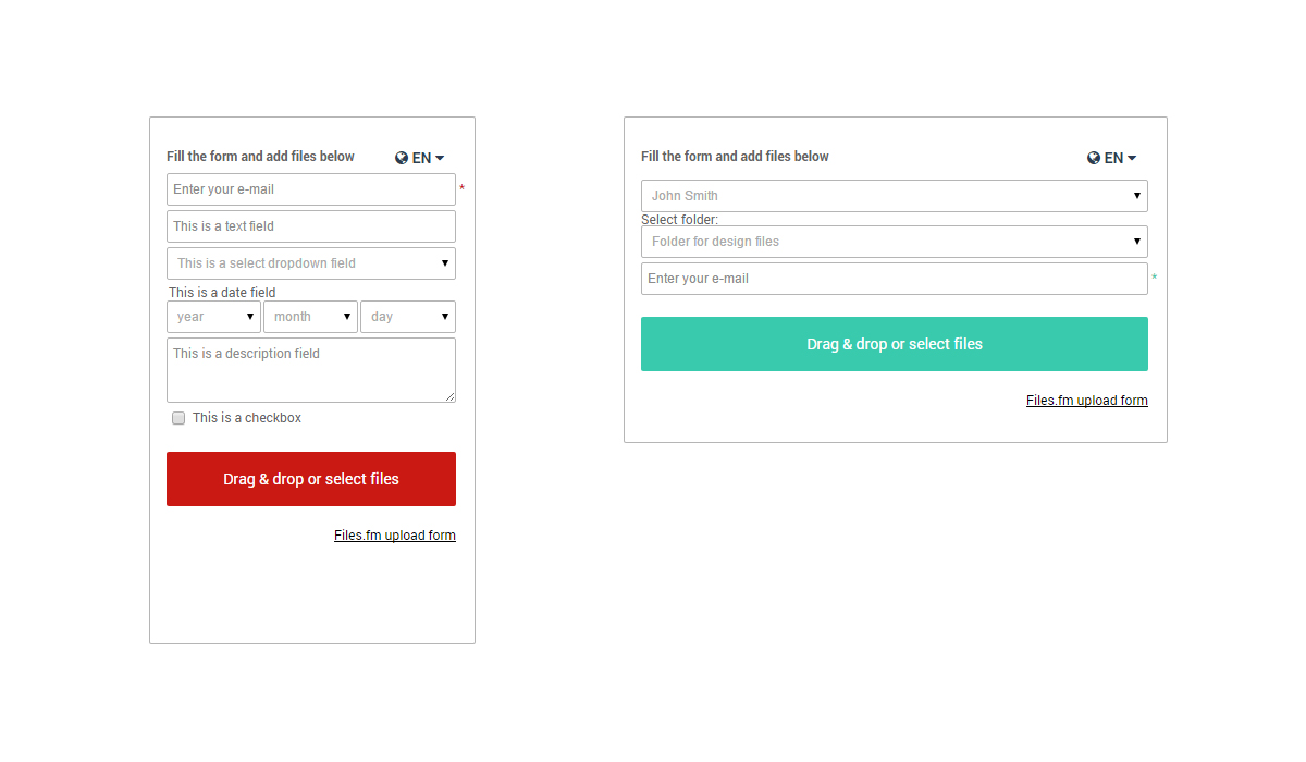 File Upload Forms with customized design