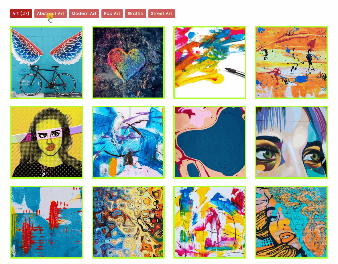 **Admin Interface:** Easy-to-use backend for managing images and filters.