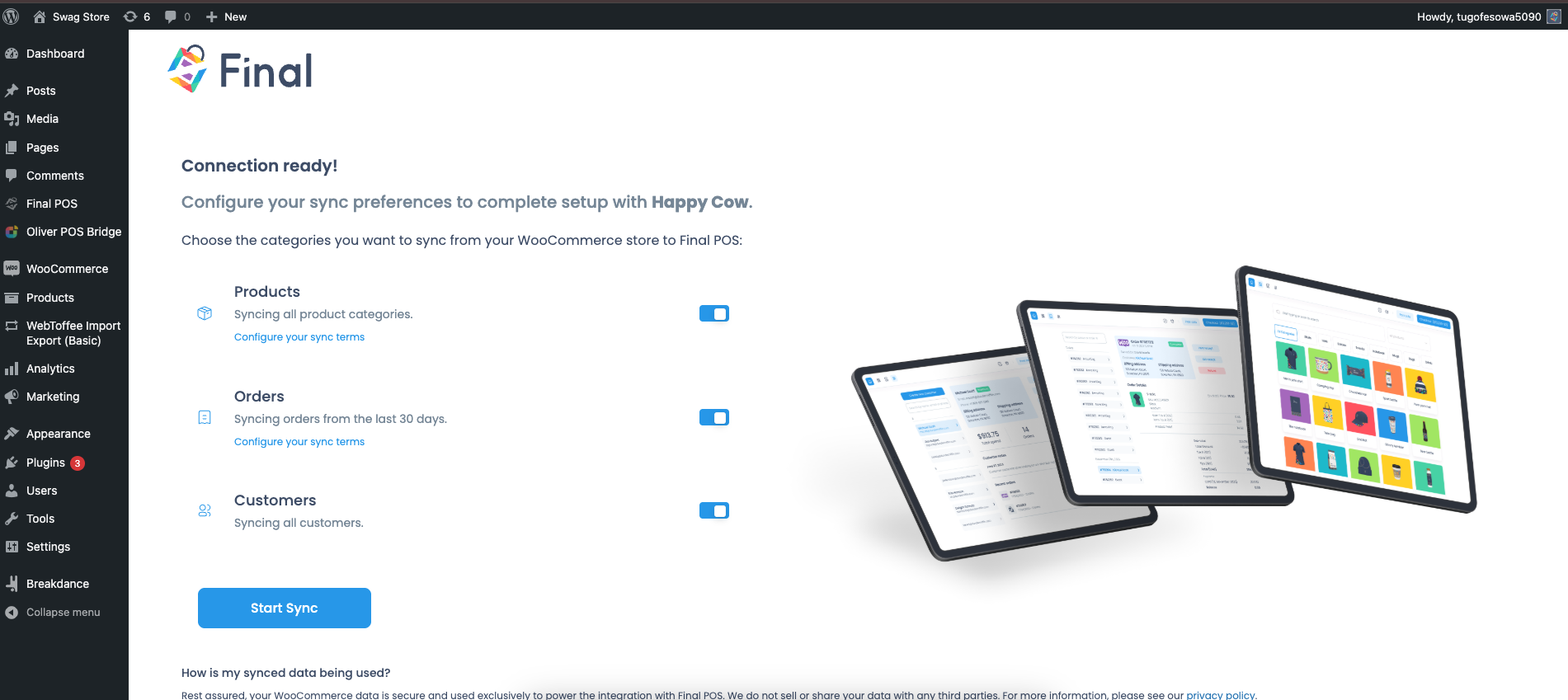 Configure your sync settings