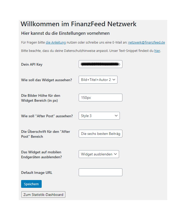 Die Einstellungsmöglichkeiten