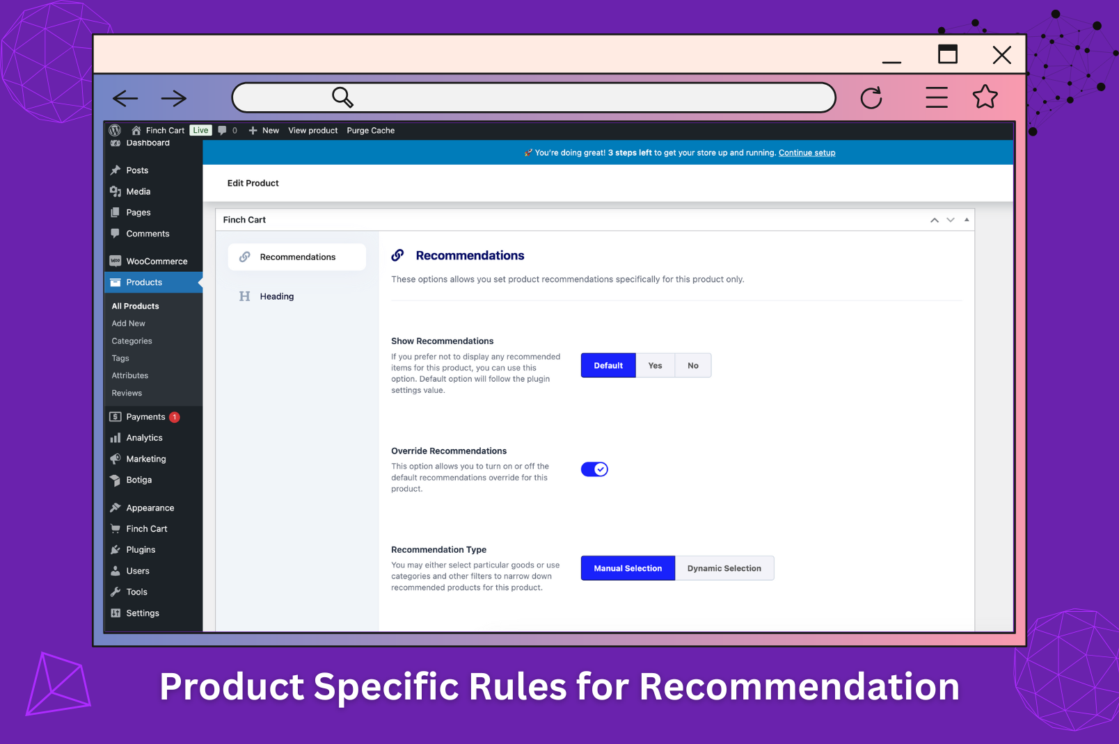 Product Recommendations Grid in Popup.