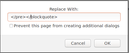 Replace with.
