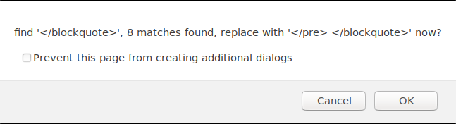 Confirm to replace.