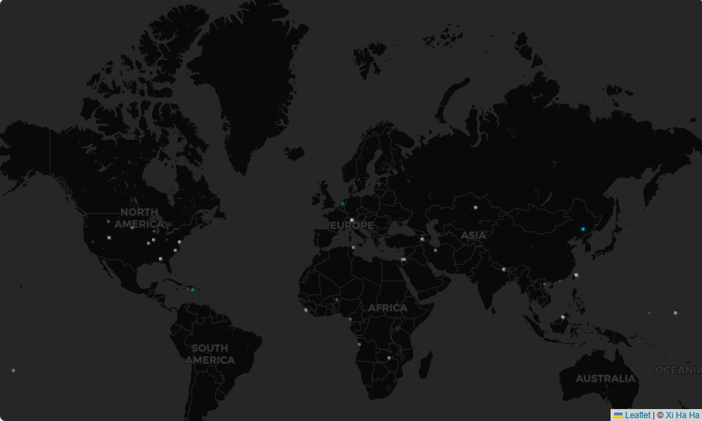 City popup example with status and multilingual info