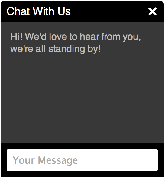 The default chat widget that gets installed on your page.  As a premium subscriber you have complete, CSS-level control over the styling.
