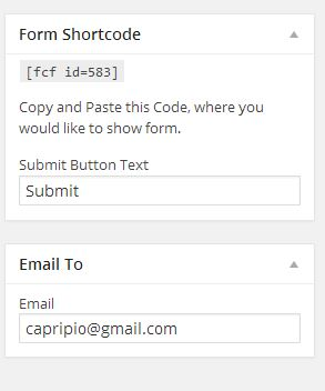 Form Shortcode