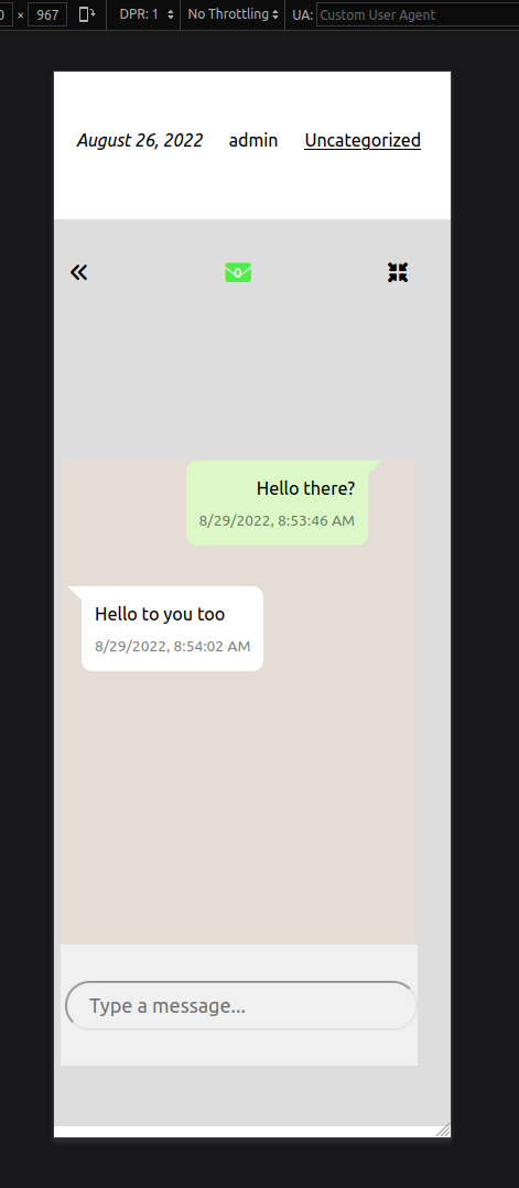 Message thread mini view.
