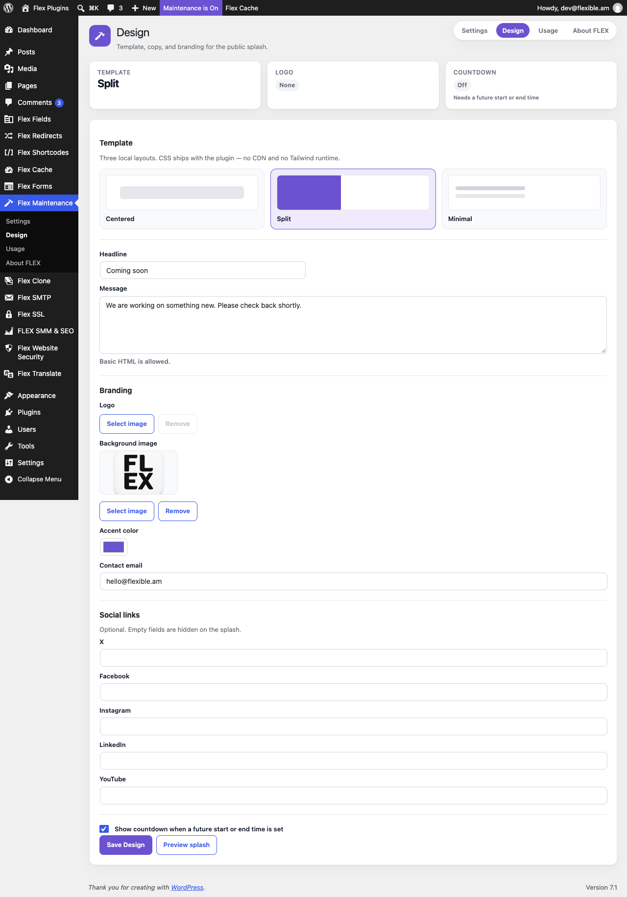 Design — templates, copy, and branding