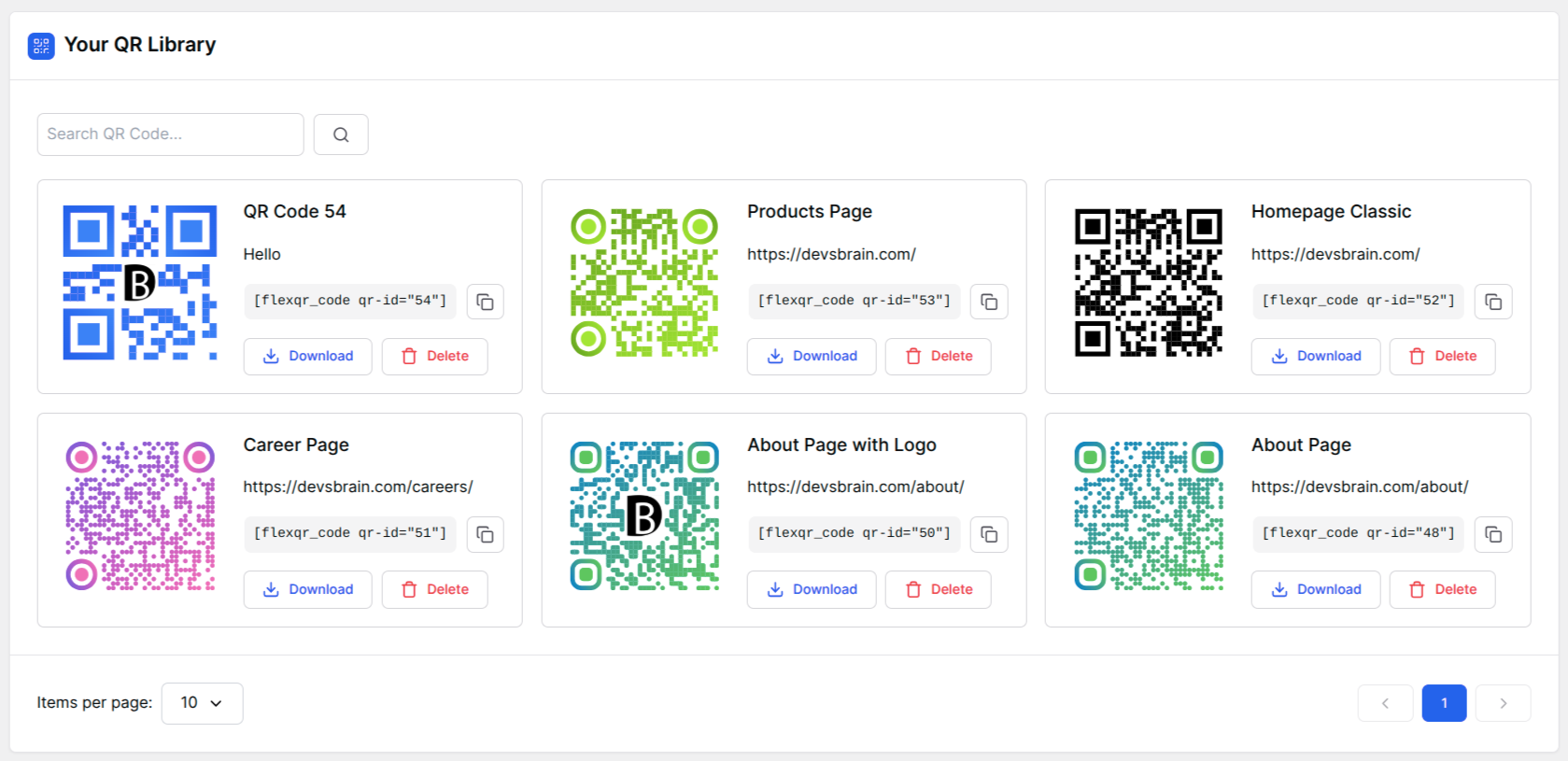 Show created QR code grids screenshot-3.png