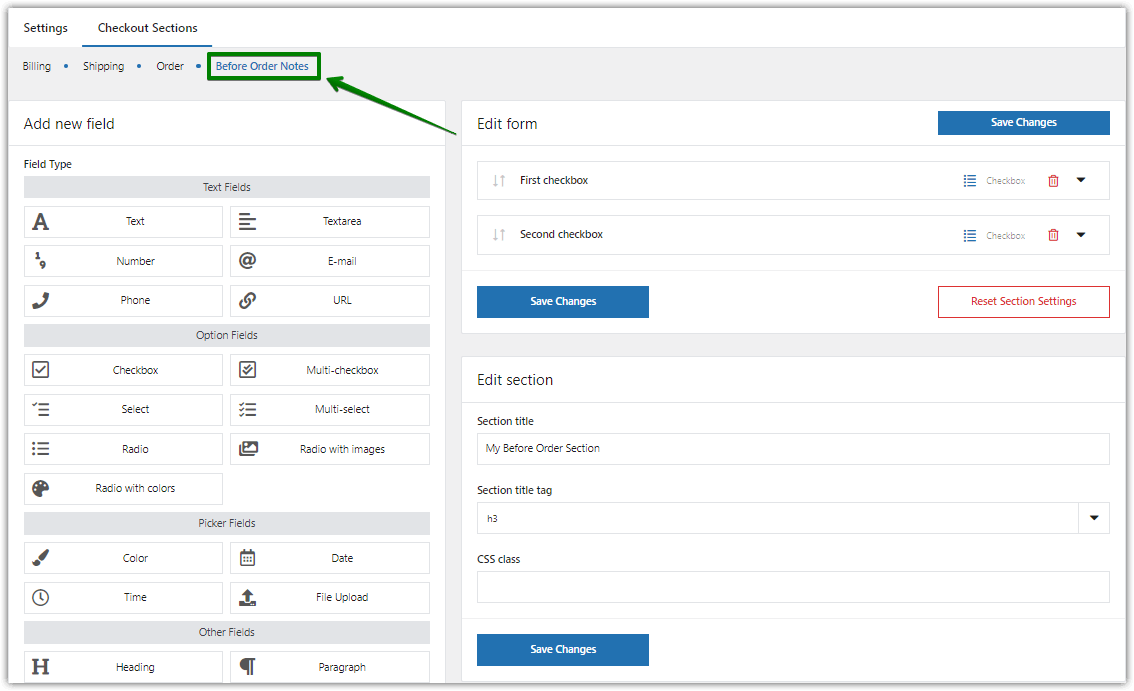 Show custom checkout fields on the My account page