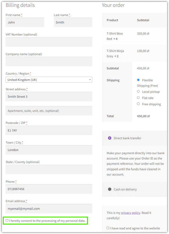 Additional pricing for WooCommerce fields (PRO)