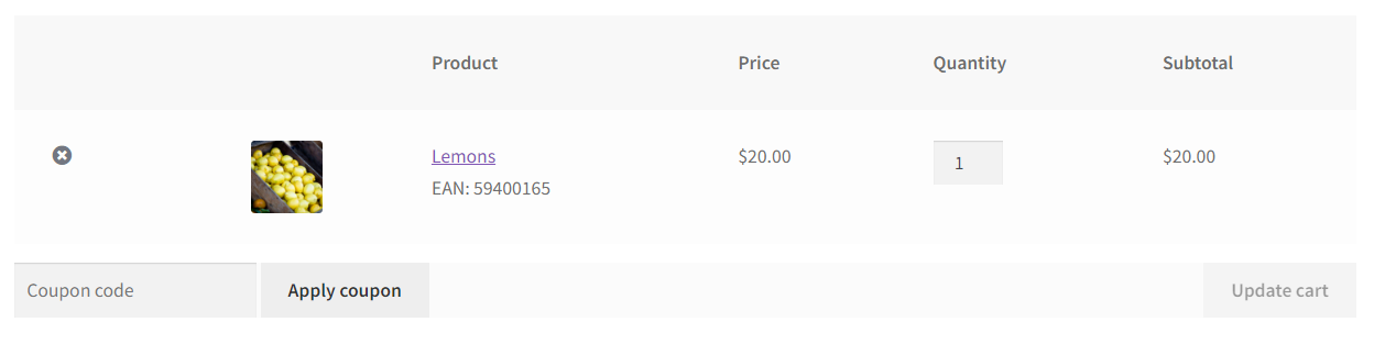 EAN codes for variable products in WooCommerce.