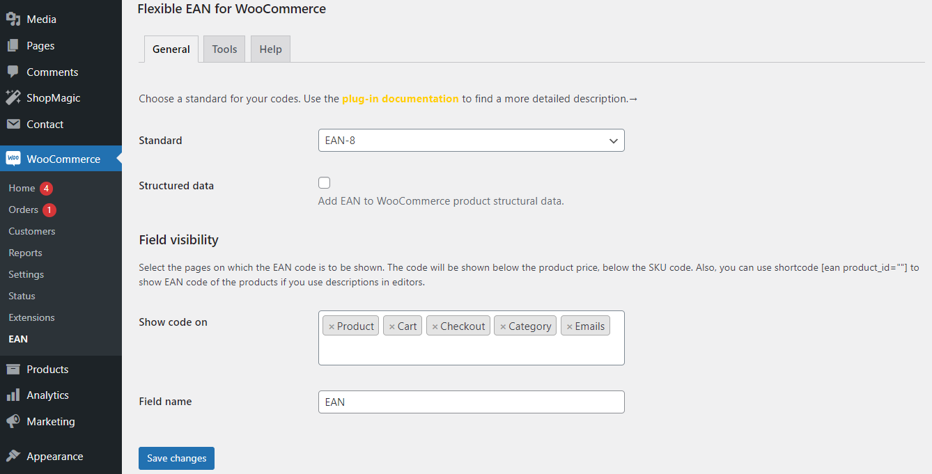 EAN generator - for product categories in WooCommerce.