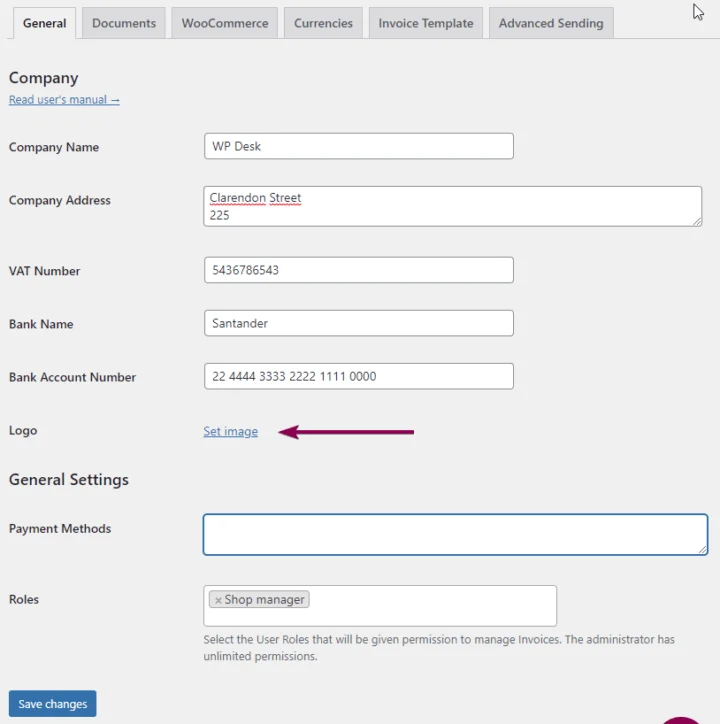 Download the PDF invoice in WooCommerce and WordPress.
